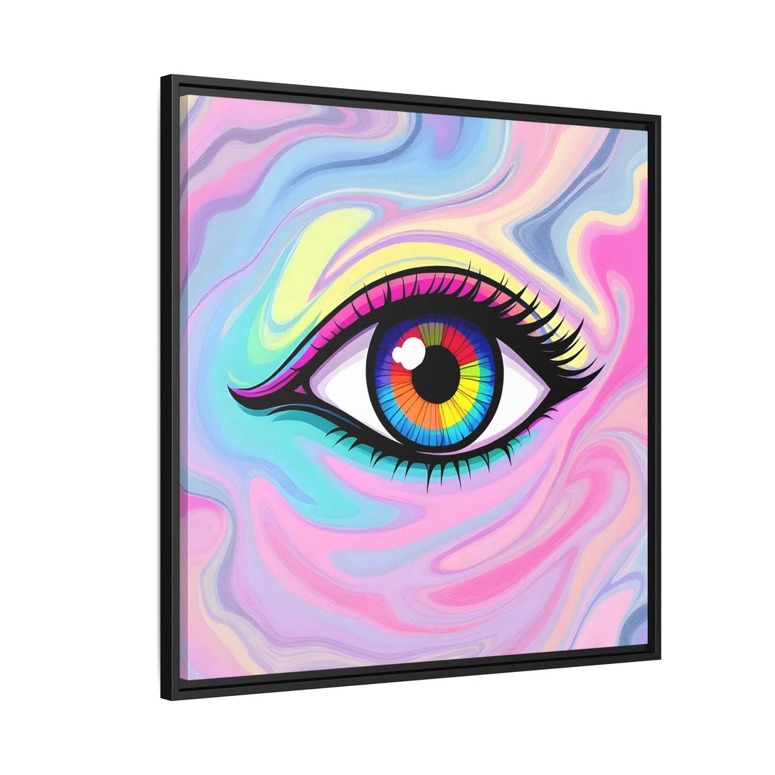 PsEyeFlow #8 - Radiant Vision. ( Colourful Framed Matte Canvas Decor ) - Highdellic