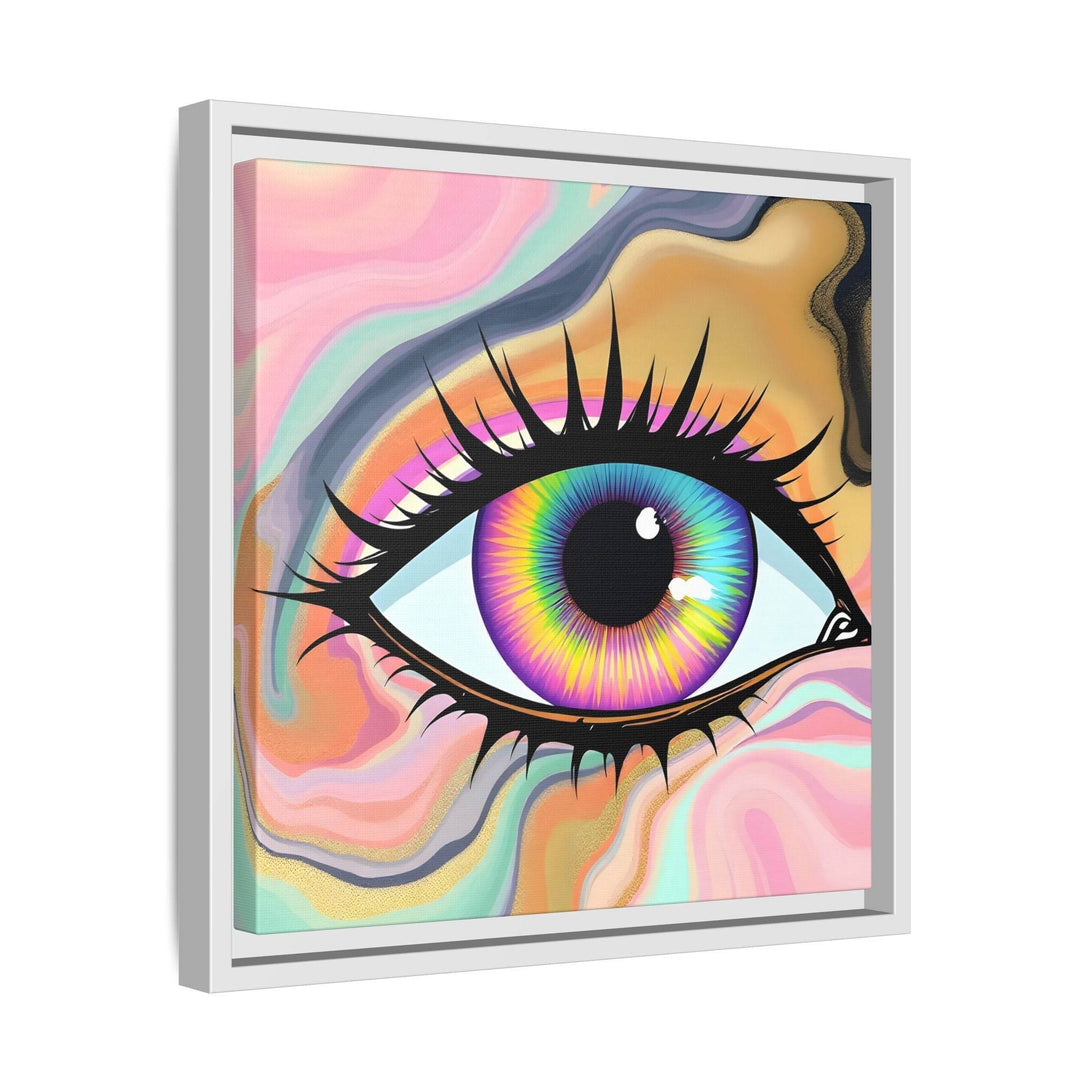 PsEyeFlow #7 - Cosmic Gaze. ( Colorful Framed Matte Canvas Decor ) - Highdellic