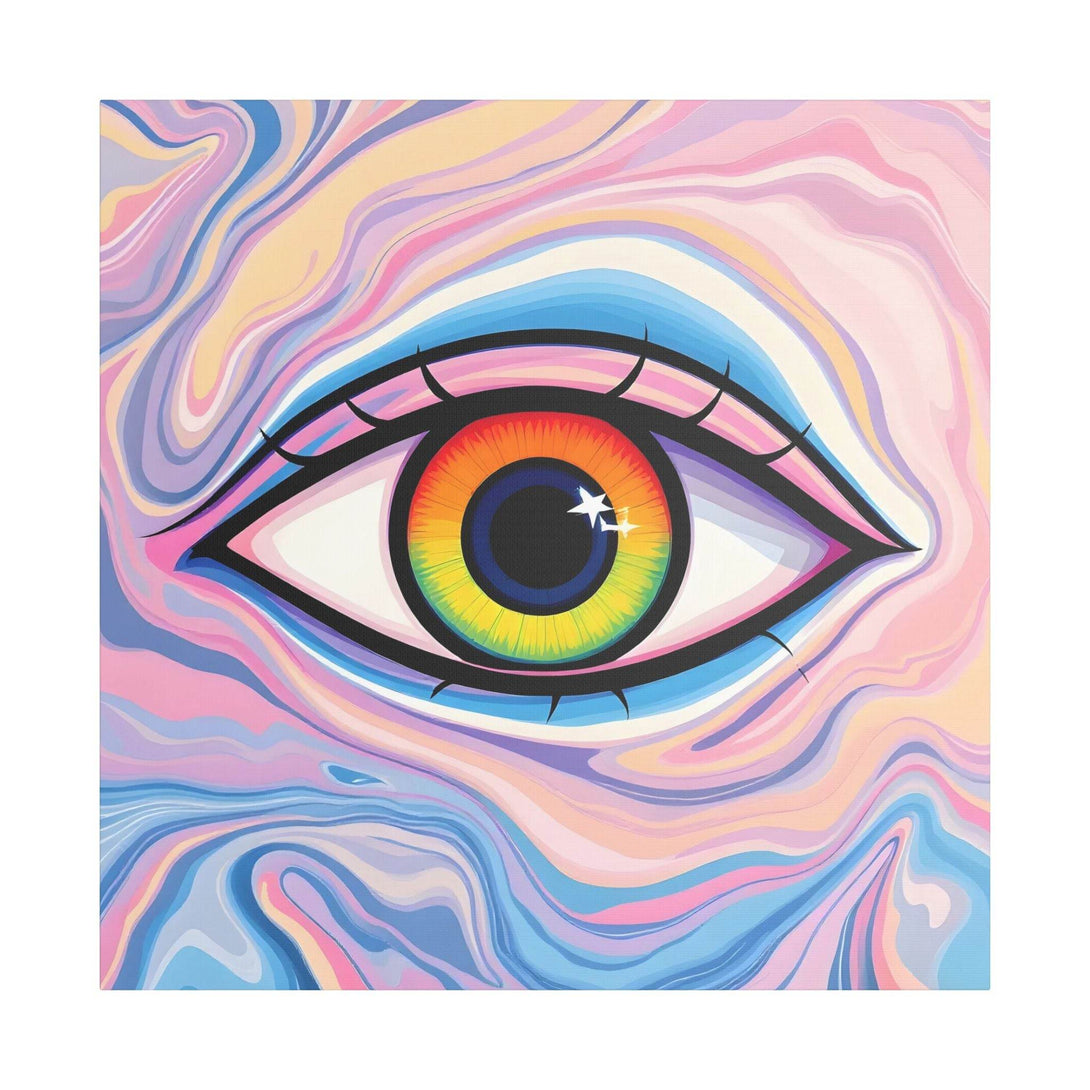 PsEyeFlow #9 - Celestial Stare. (Satin Canvas, Stretched) - Highdellic