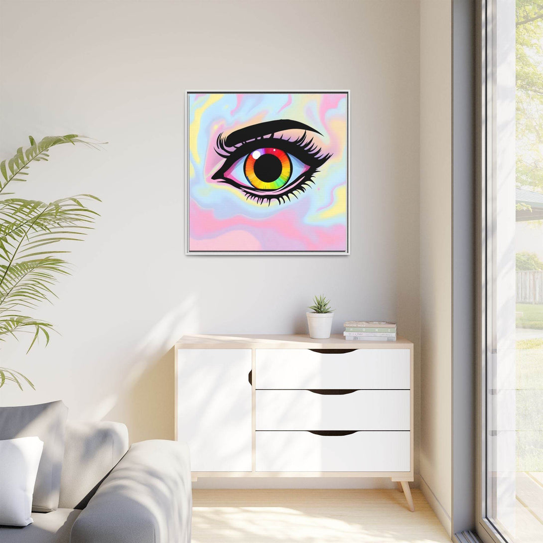 PsEyeFlow #35 - Spectrum Sentinel on Framed Matte Canvas (multi colour) - Highdellic
