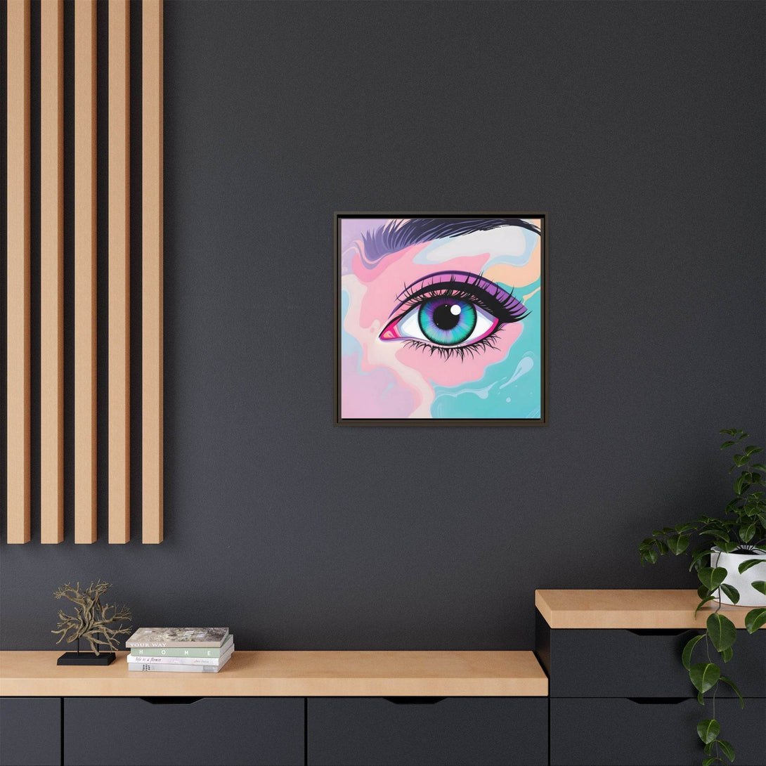 PsEyeFlow #2 – Lucid Gaze. ( Colorful Framed Matte Canvas Decor ) - Highdellic