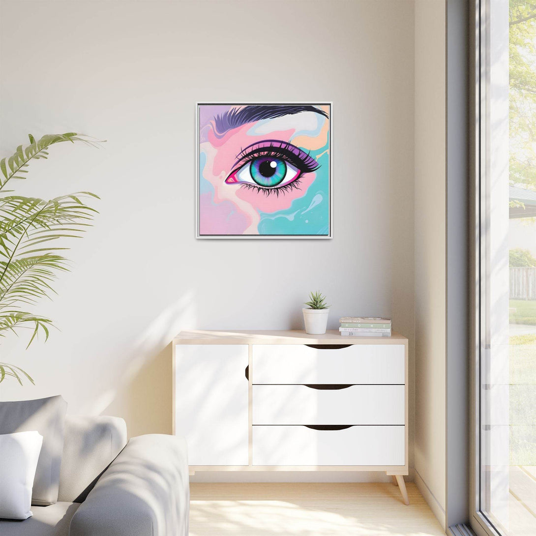 PsEyeFlow #2 – Lucid Gaze. ( Colorful Framed Matte Canvas Decor ) - Highdellic