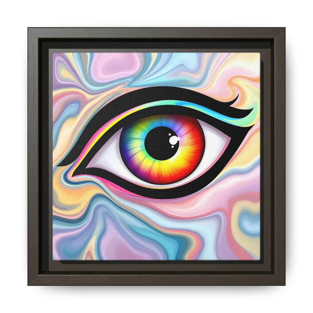 PsEyeFlow #24 - Prism Reflection (Square Matte Canvas, Framed (Multi-color)) - Highdellic