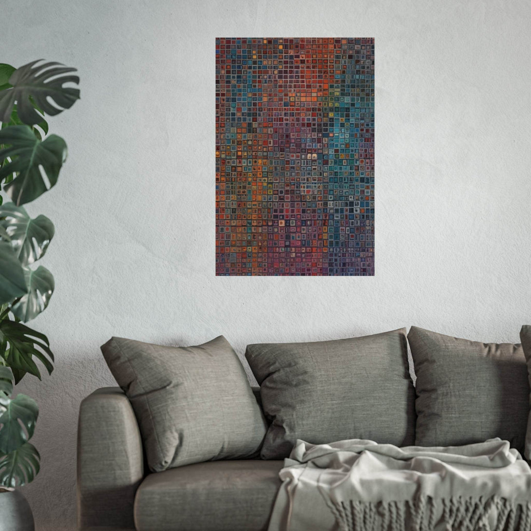 PsEyeCode #2a - Encrypted Echo on Vertical (2:3) Fine Art Poster - Highdellic