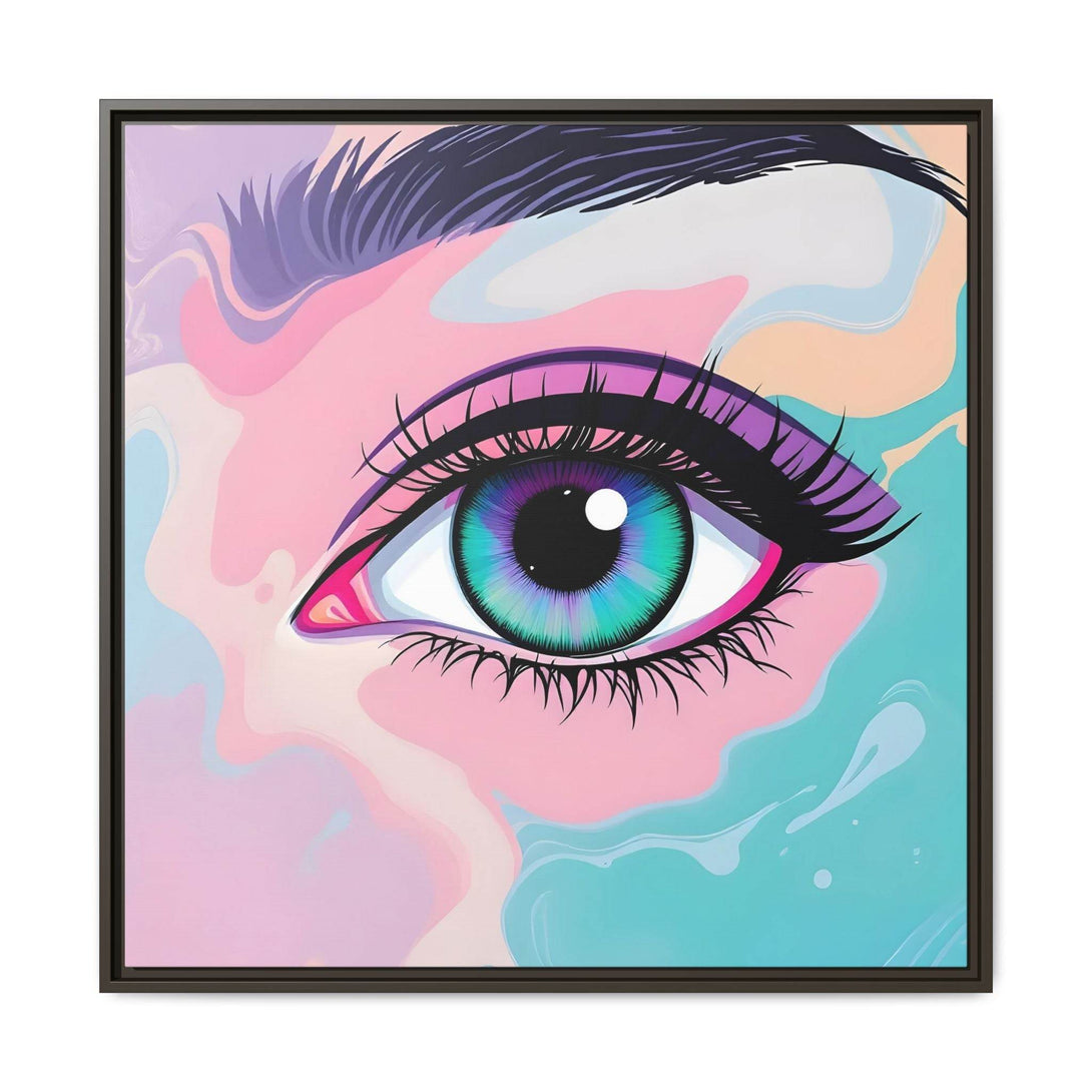 PsEyeFlow #2 – Lucid Gaze. ( Colorful Framed Matte Canvas Decor ) - Highdellic