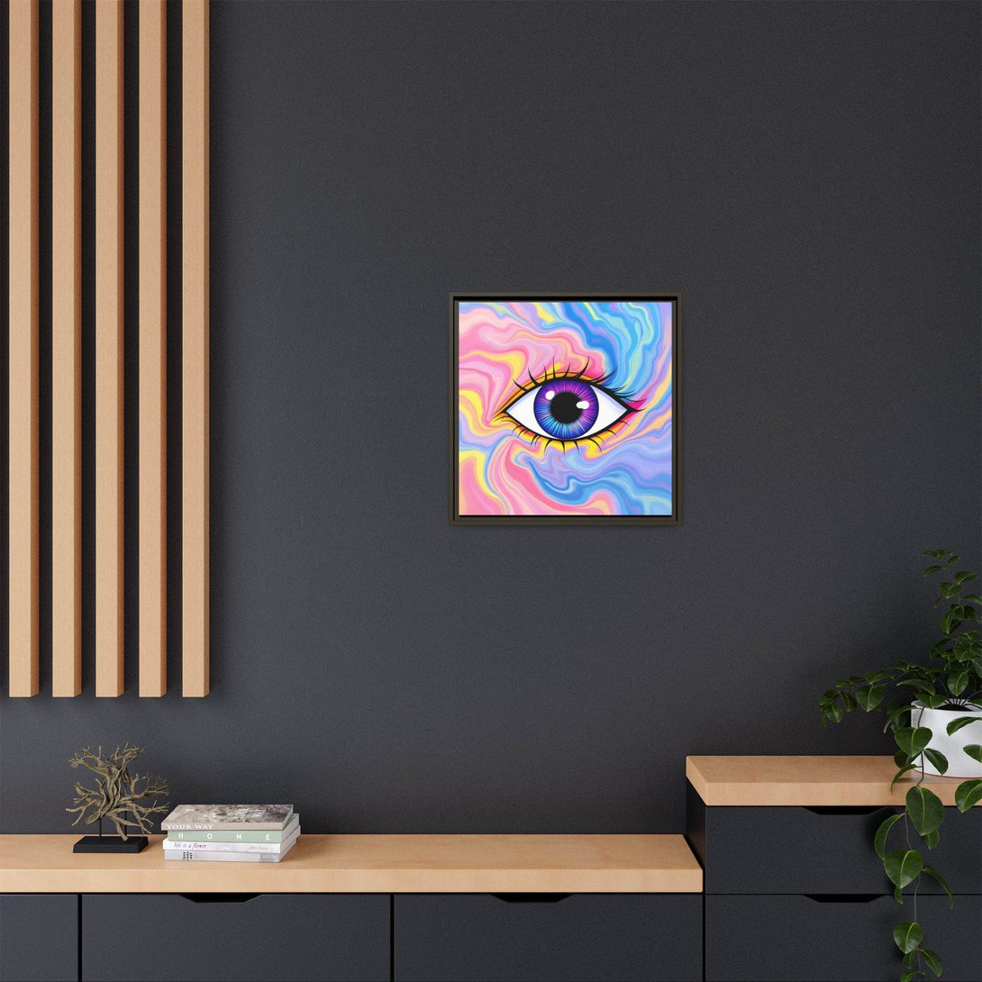 PsEyeFlow #28 - Cosmic Mirage on Framed Matte Canvas (Multi-color) - Highdellic