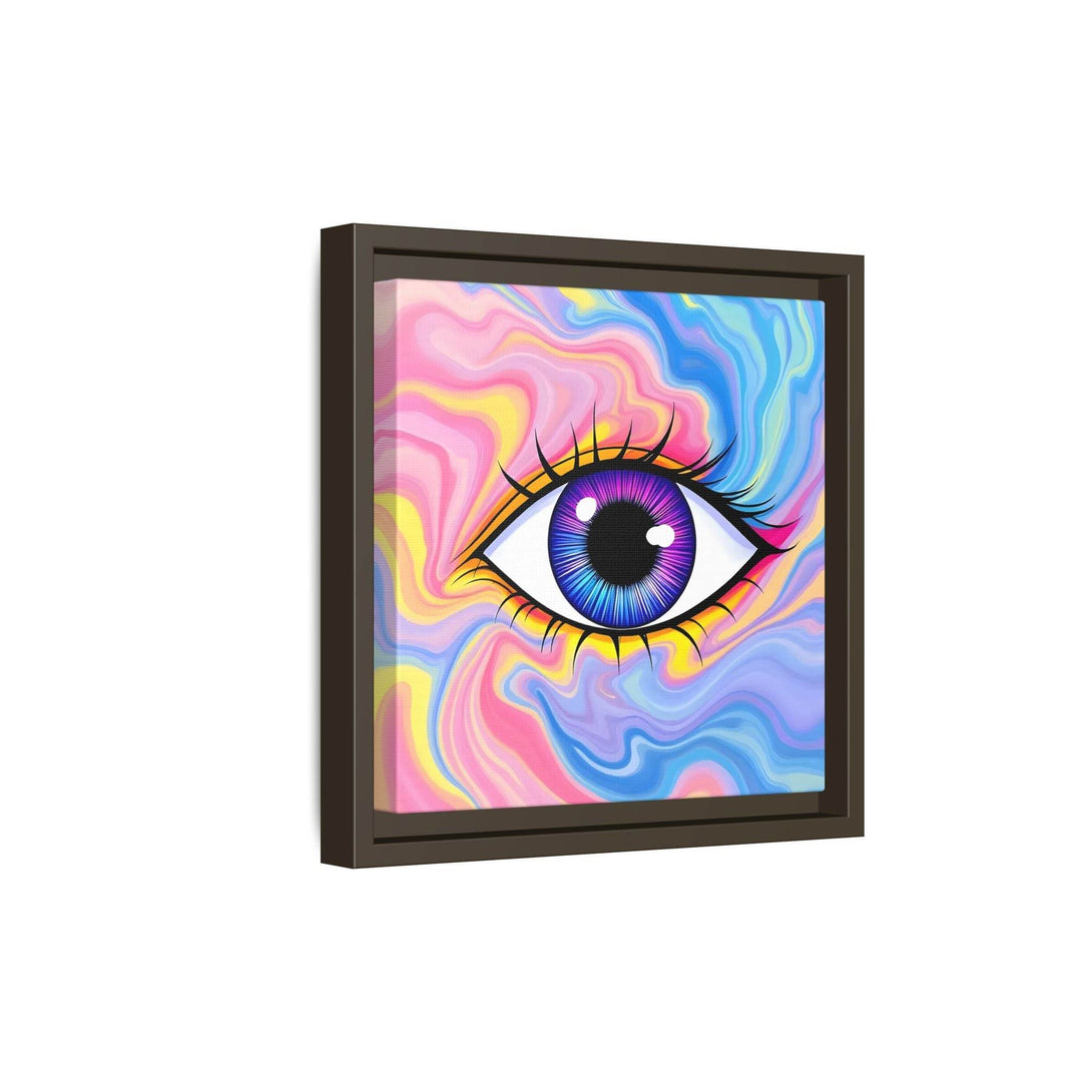PsEyeFlow #28 - Cosmic Mirage on Framed Matte Canvas (Multi-color) - Highdellic