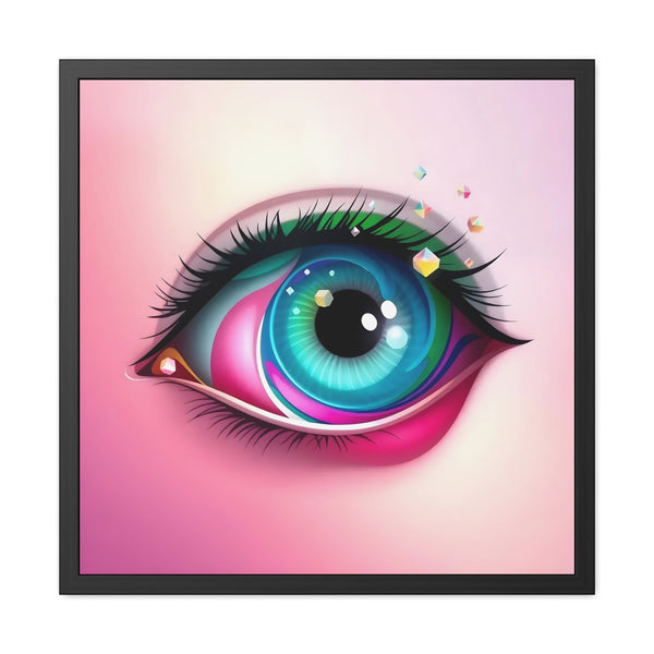 PsEyeDream #13 – Crystal Prism Gaze (Framed Poster)