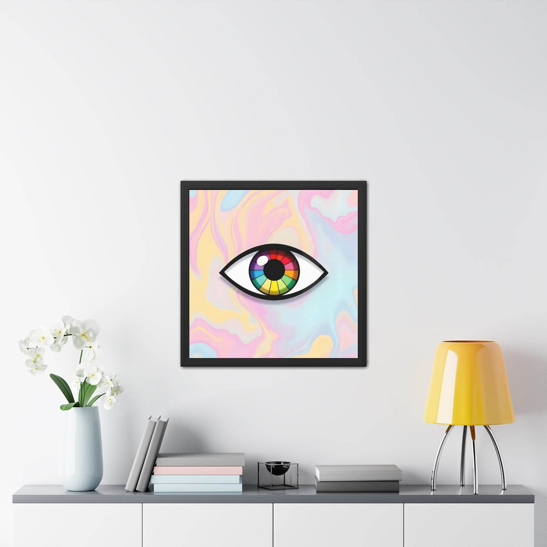 PsEyeFlow 5 - Prism Stare. ( wood Framed semi-gloss coated paper ) - Highdellic