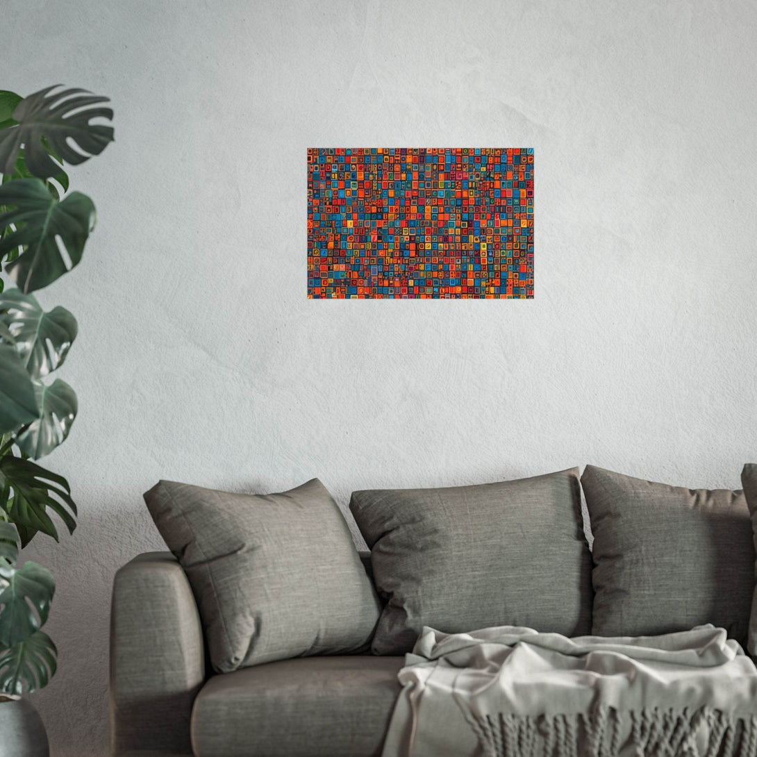 PsEyeCode #1 - Digital Mosaic on Horizontal (3:2) Fine Art Poster - Highdellic