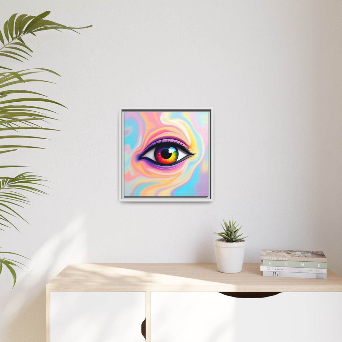 PsEyeFlow #34 – Veil of Visions on Framed Matte Canvas (multi colour) - Highdellic