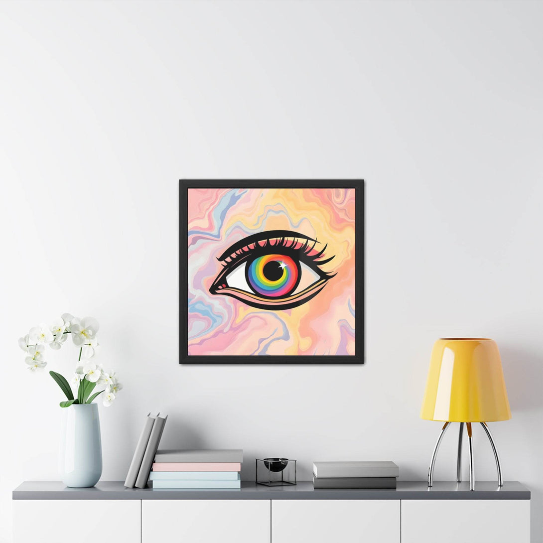PsEyeFlow #14 - Radiant Spiral. ( wood Framed semi-gloss coated paper ) - Highdellic