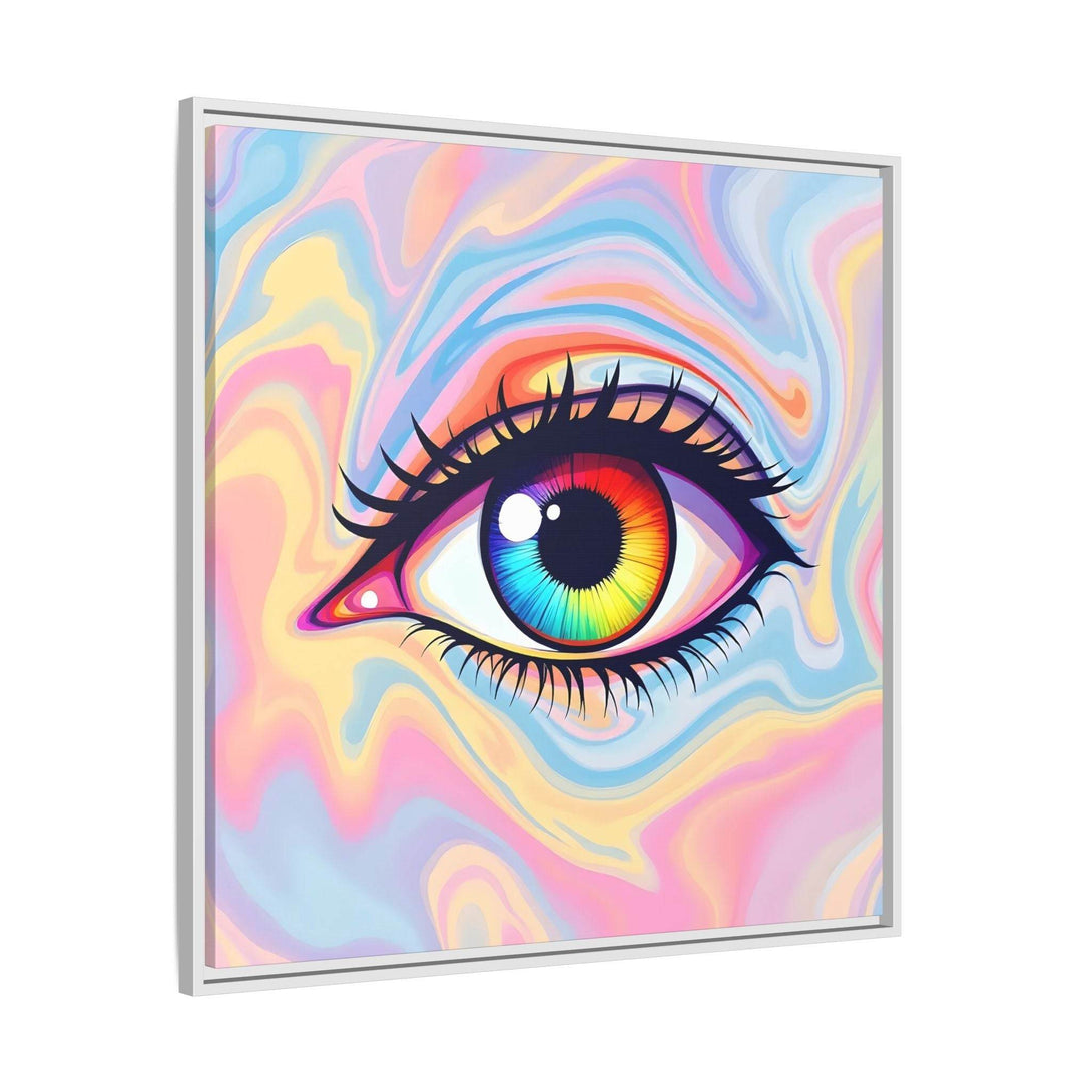 PsEyeFlow #20 - Dreamwave Vision. ( Colorful Framed Matte Canvas Decor ) - Highdellic