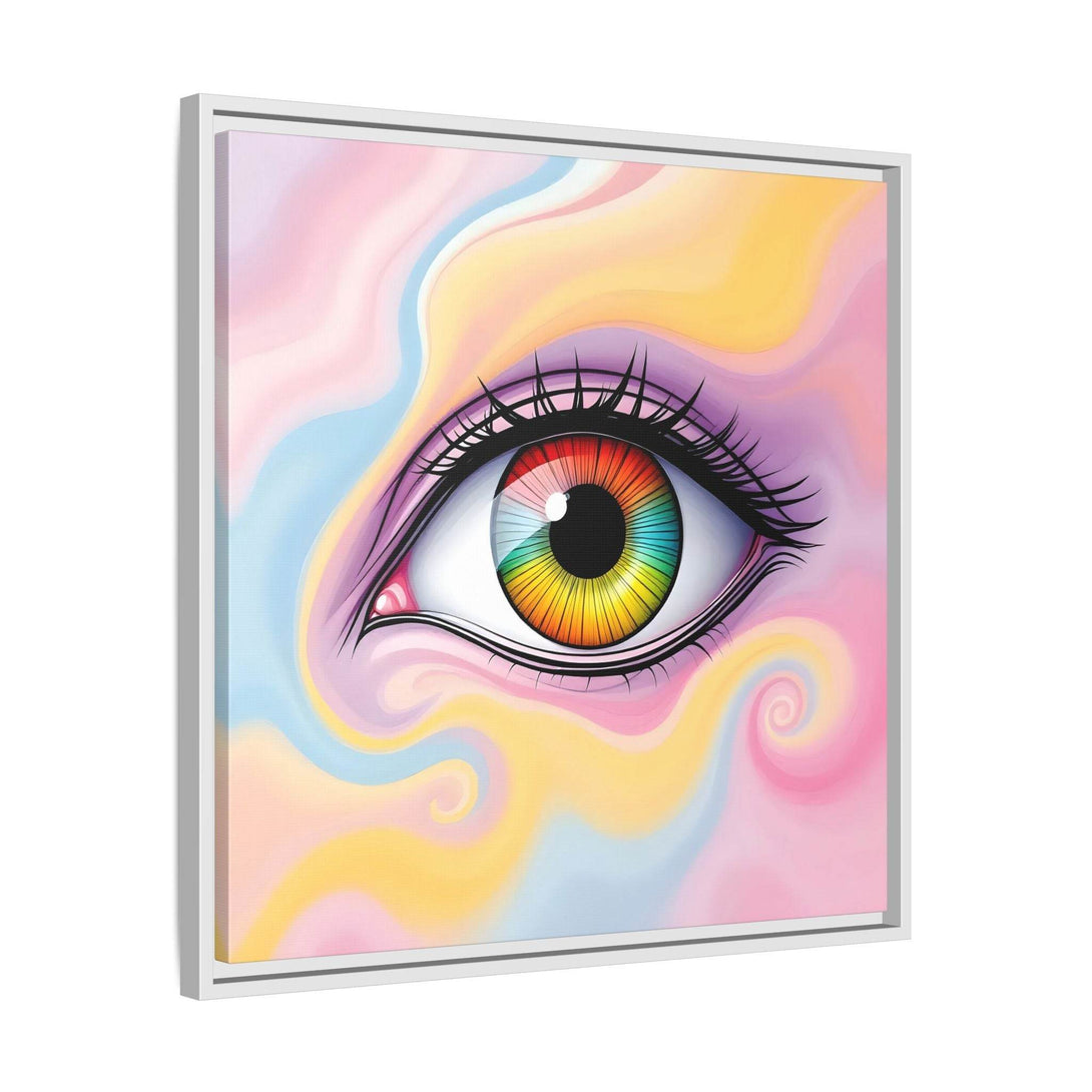 PsEyeFlow #36 – The Whispering Spiral on Framed Matte Canvas - Highdellic
