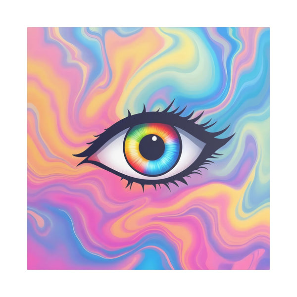 PsEyeFlow #21 - Celestial Vision (Stretched Satin Canvas)