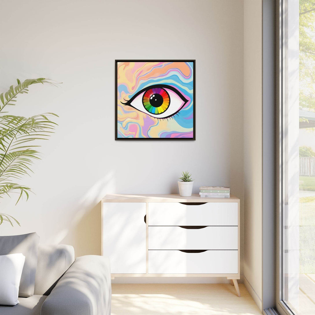 PsEyeFlow #1 – Prism Vision. (Matte Canvas, Framed, Multi-color) - Highdellic