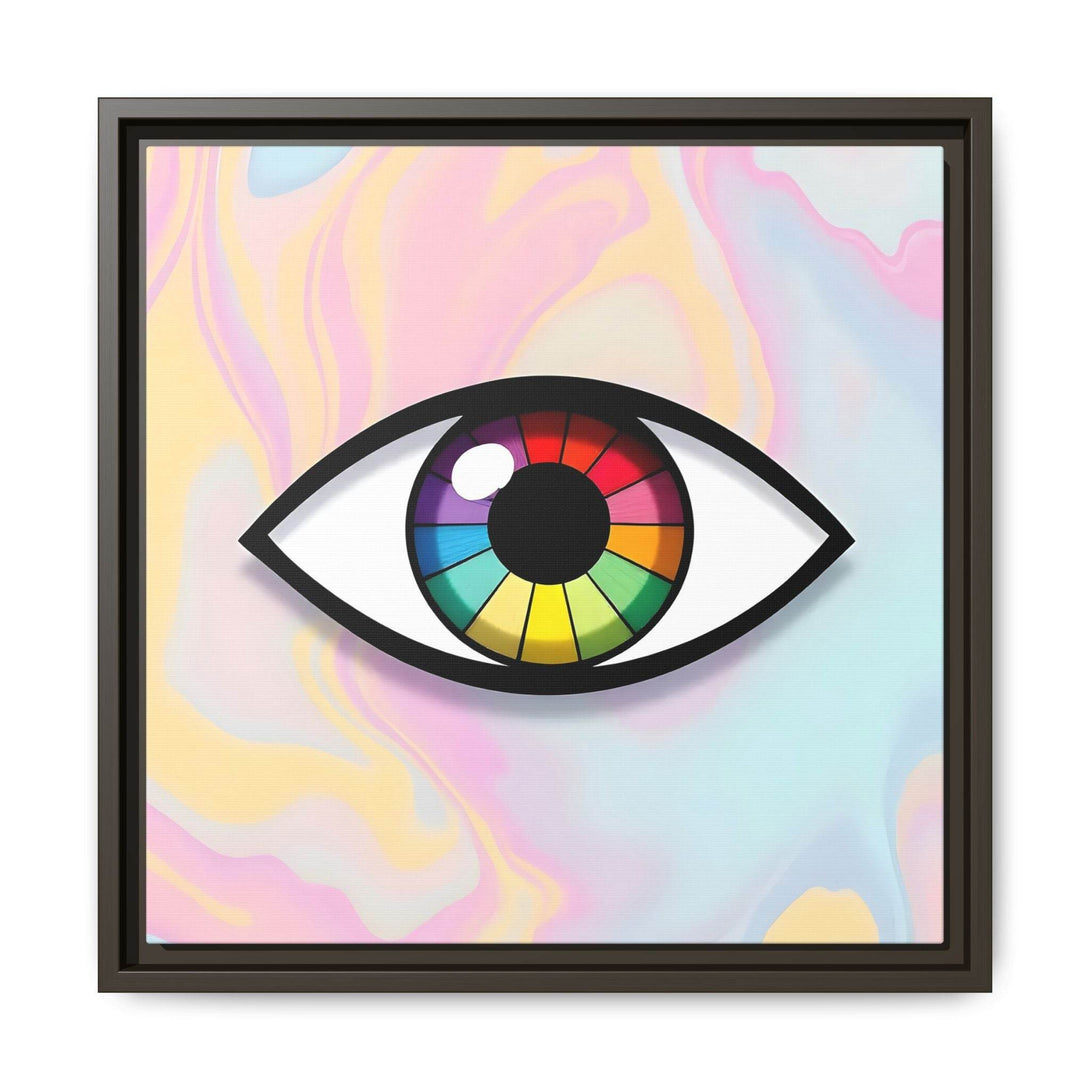 PsEyeFlow 5 - Prism Stare. ( Colorful Framed Matte Canvas Decor ) - Highdellic