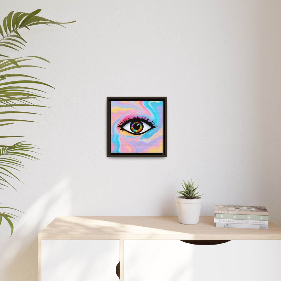 PsEyeFlow #32 - Prism Mirage on Framed Matte Canvas (multi colour) - Highdellic