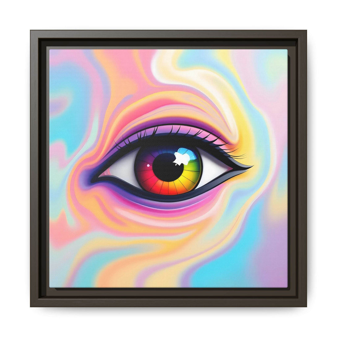 PsEyeFlow #34 – Veil of Visions on Framed Matte Canvas (multi colour) - Highdellic