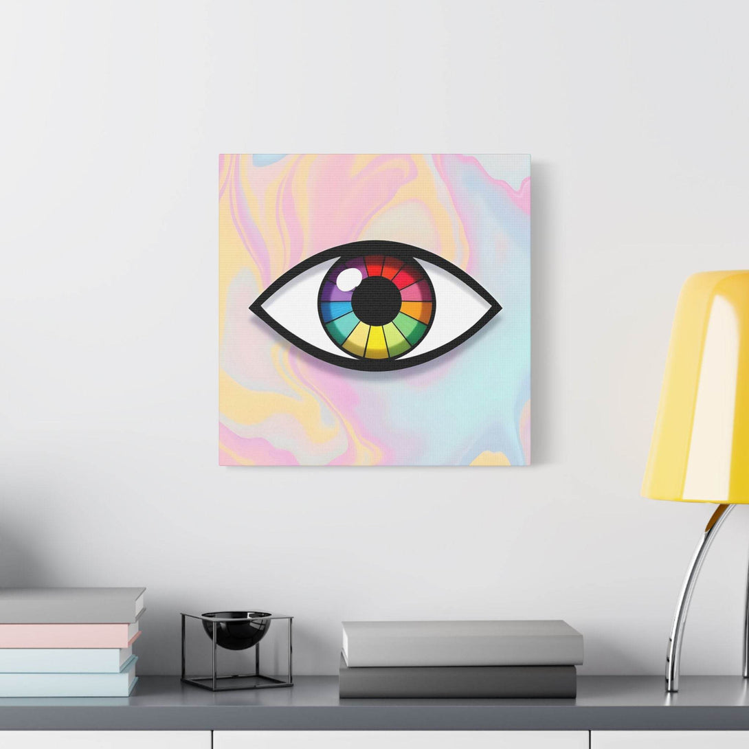 PsEyeFlow 5 - Prism Stare. (Satin Canvas, Stretched) - Highdellic