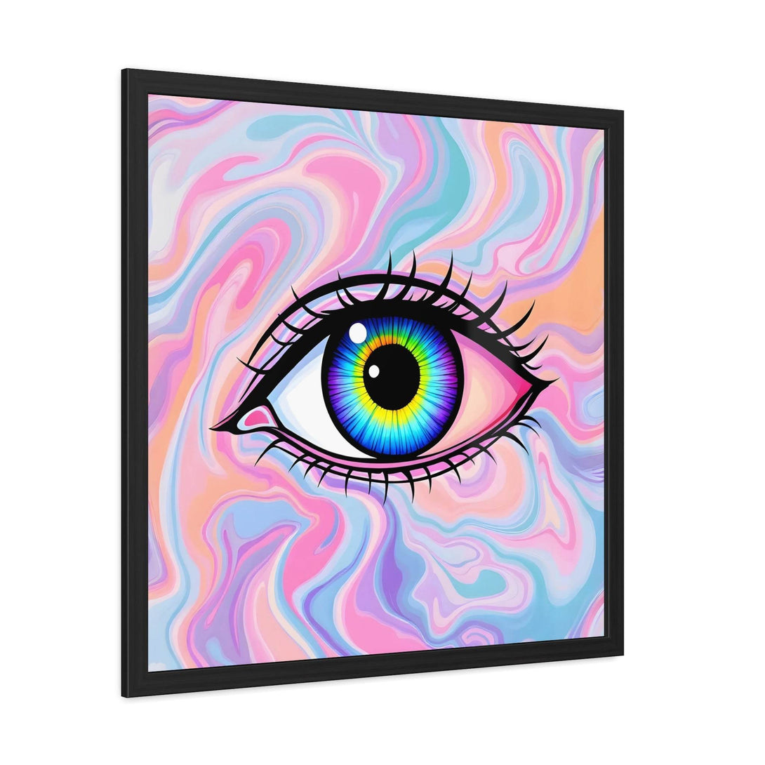 PsEyeFlow #3 – Vivid Mirage. ( wood Framed semi-gloss coated paper ) - Highdellic