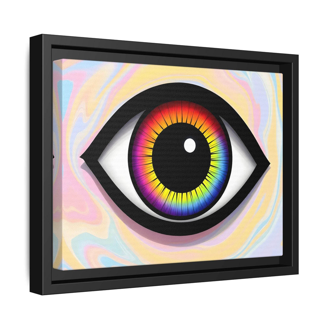 PsEyeFlow #25 - Chromatic Horizon. (Matte Canvas, Framed (Multi-color)) - Highdellic