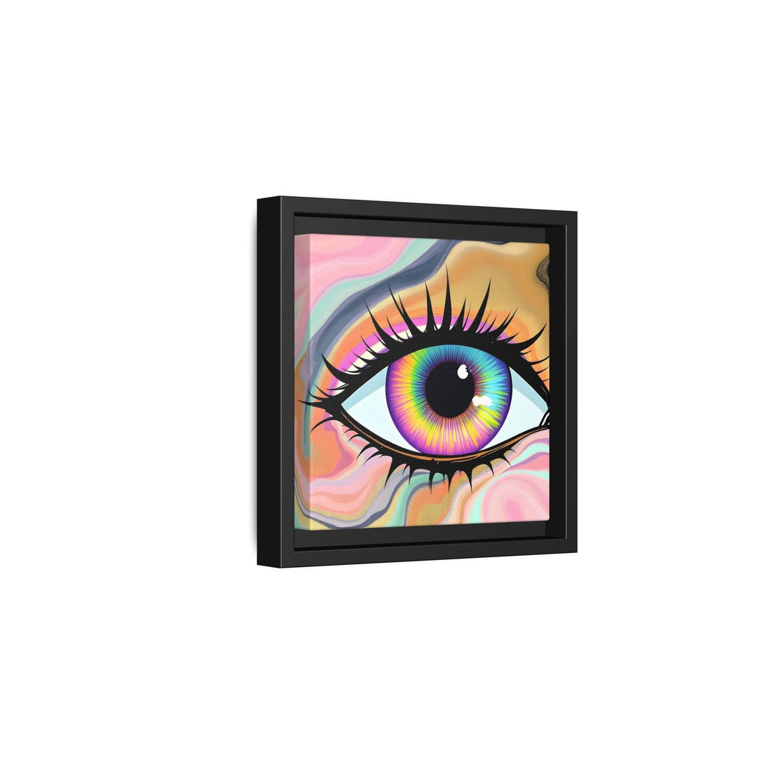 PsEyeFlow #7 - Cosmic Gaze. ( Colorful Framed Matte Canvas Decor ) - Highdellic