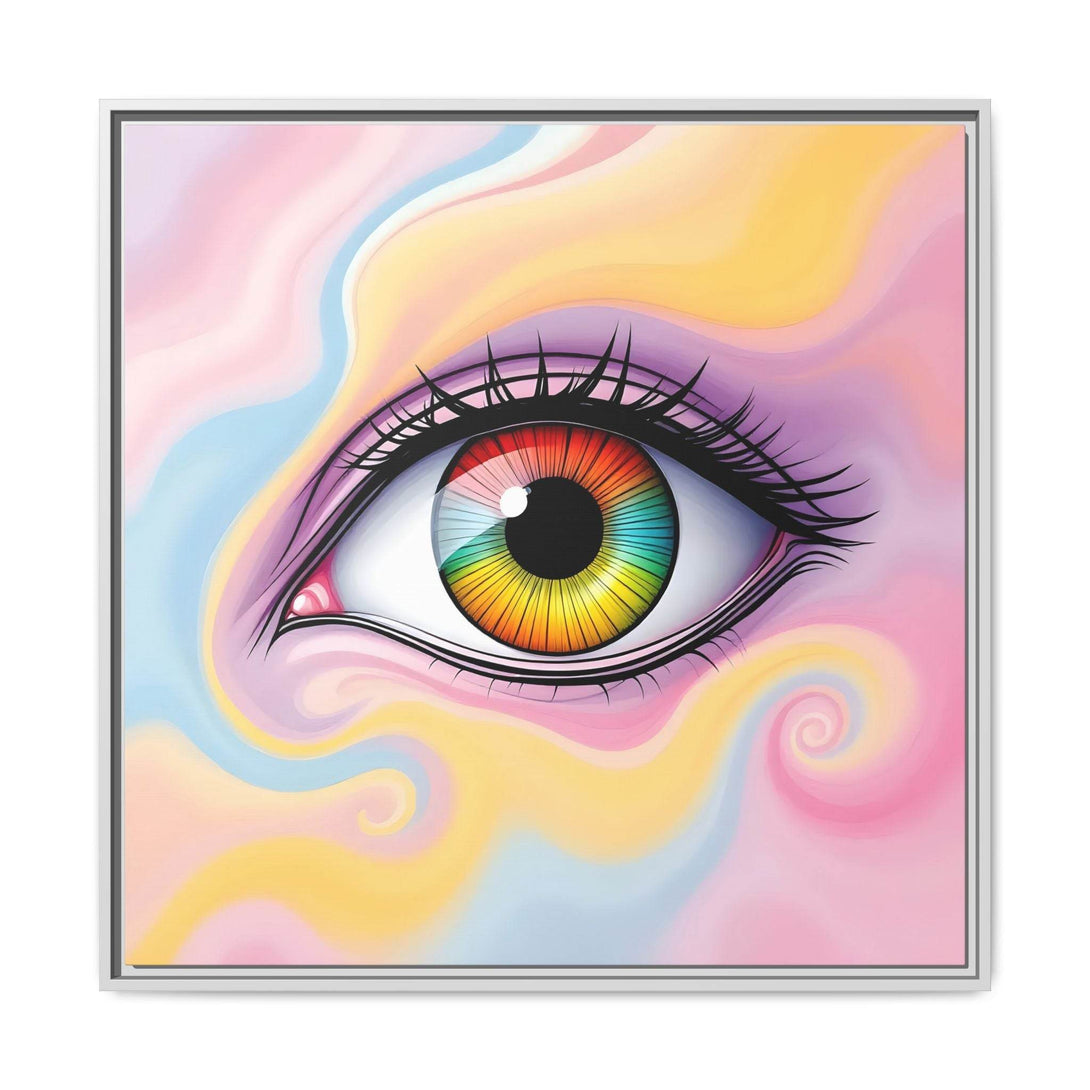 PsEyeFlow #36 – The Whispering Spiral on Framed Matte Canvas - Highdellic