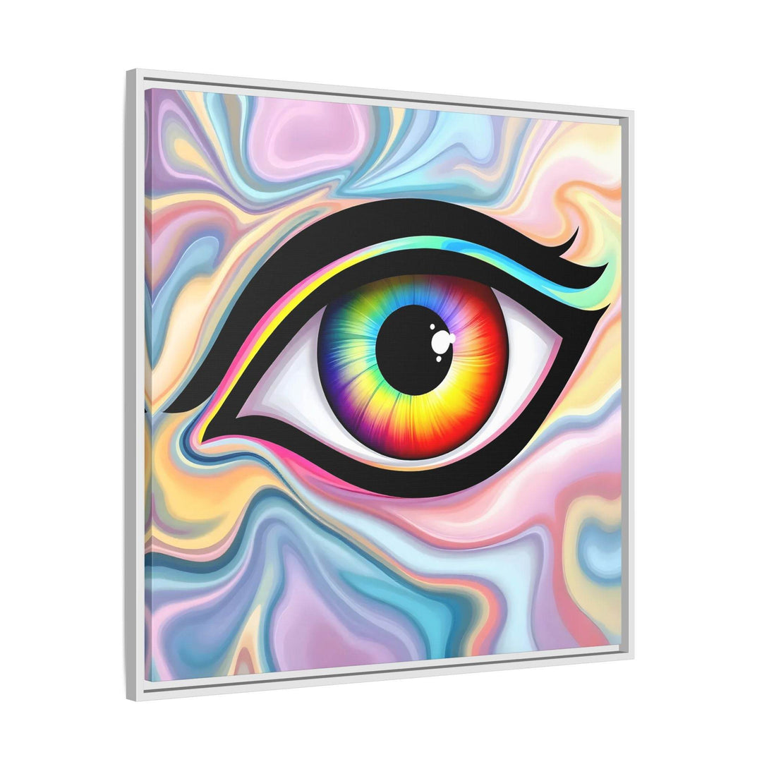 PsEyeFlow #24 - Prism Reflection (Square Matte Canvas, Framed (Multi-color)) - Highdellic