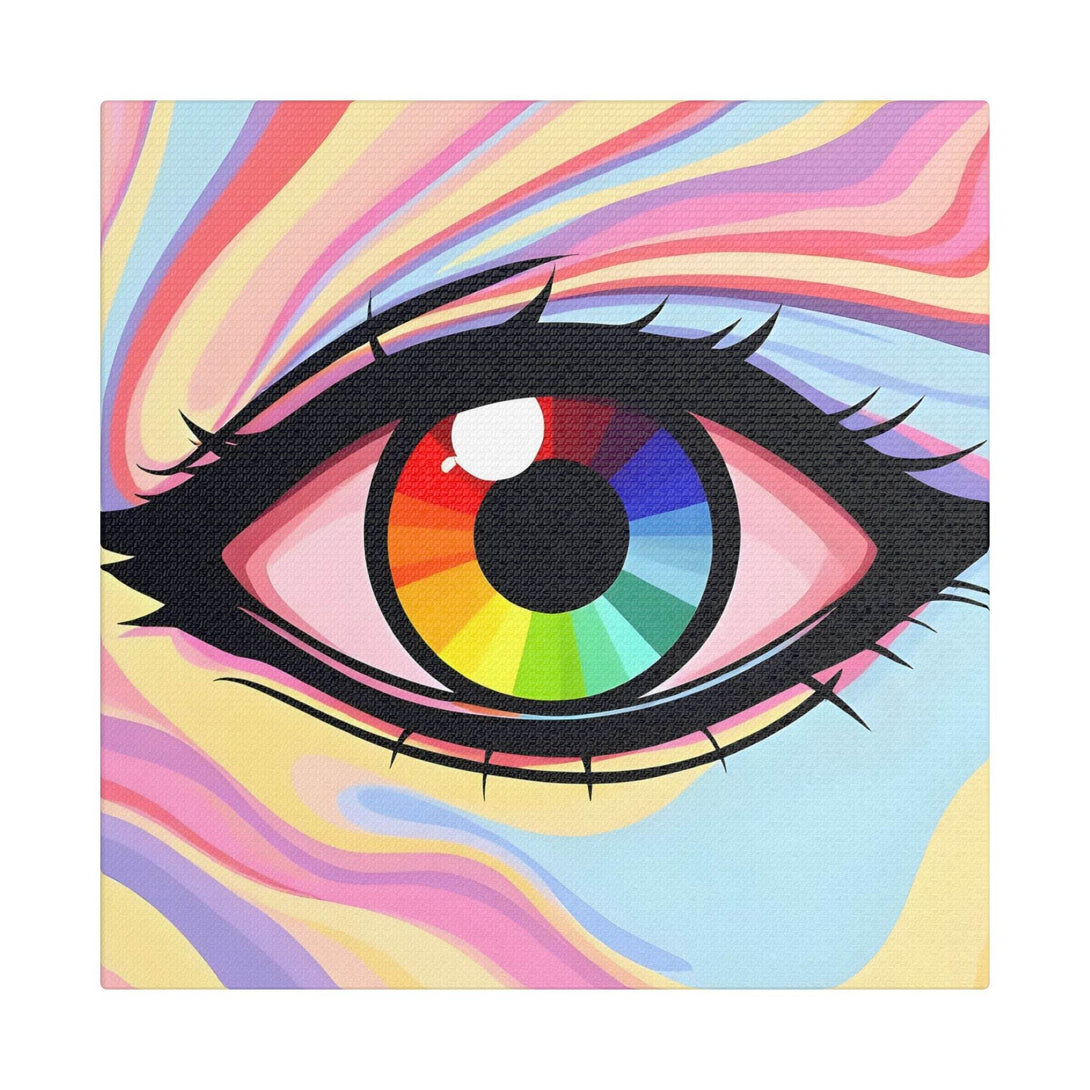 PsEyeFlow #15 - Chromatic Dream. (Satin Canvas, Stretched) - Highdellic