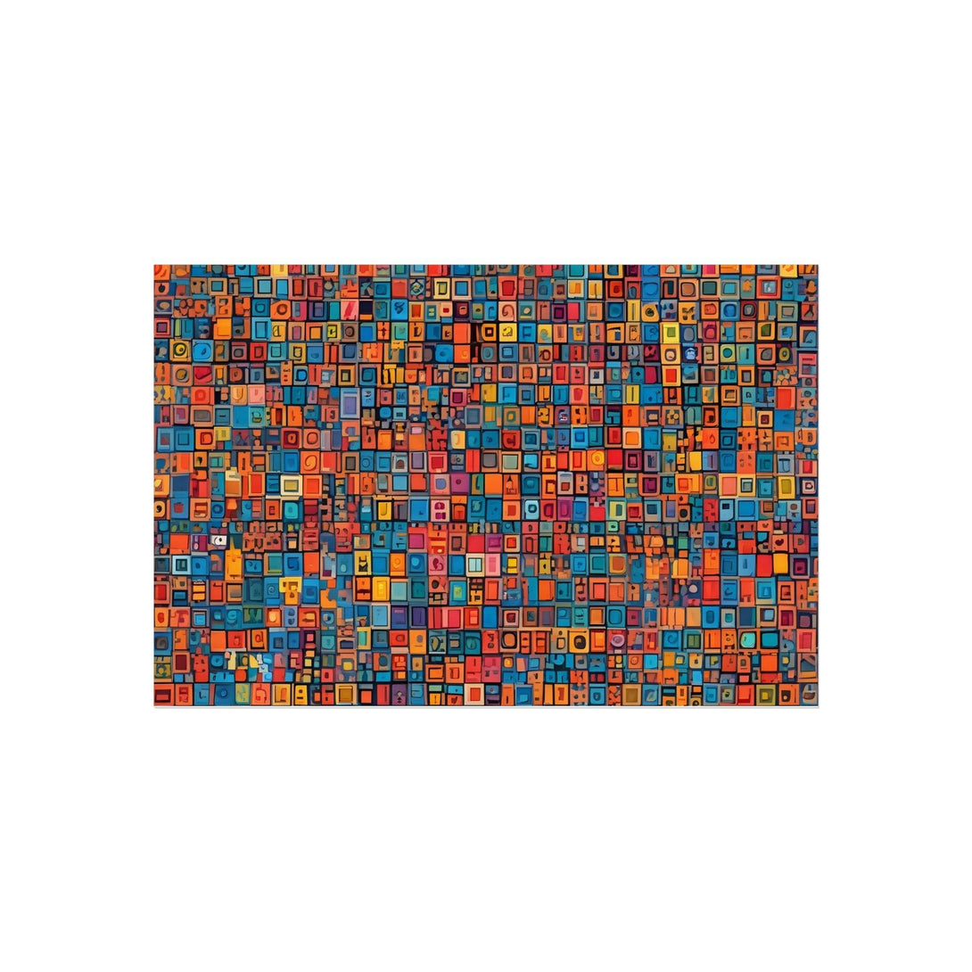 PsEyeCode #1b - Digital Mosaic on Horizontal (3:2) Fine Art Poster - Highdellic
