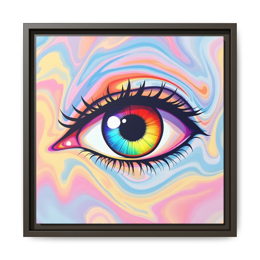 PsEyeFlow #20 - Dreamwave Vision. ( Colorful Framed Matte Canvas Decor ) - Highdellic