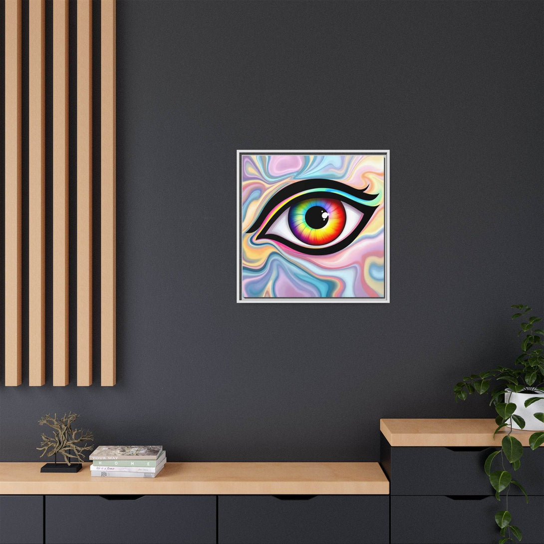 PsEyeFlow #24 - Prism Reflection (Square Matte Canvas, Framed (Multi-color)) - Highdellic