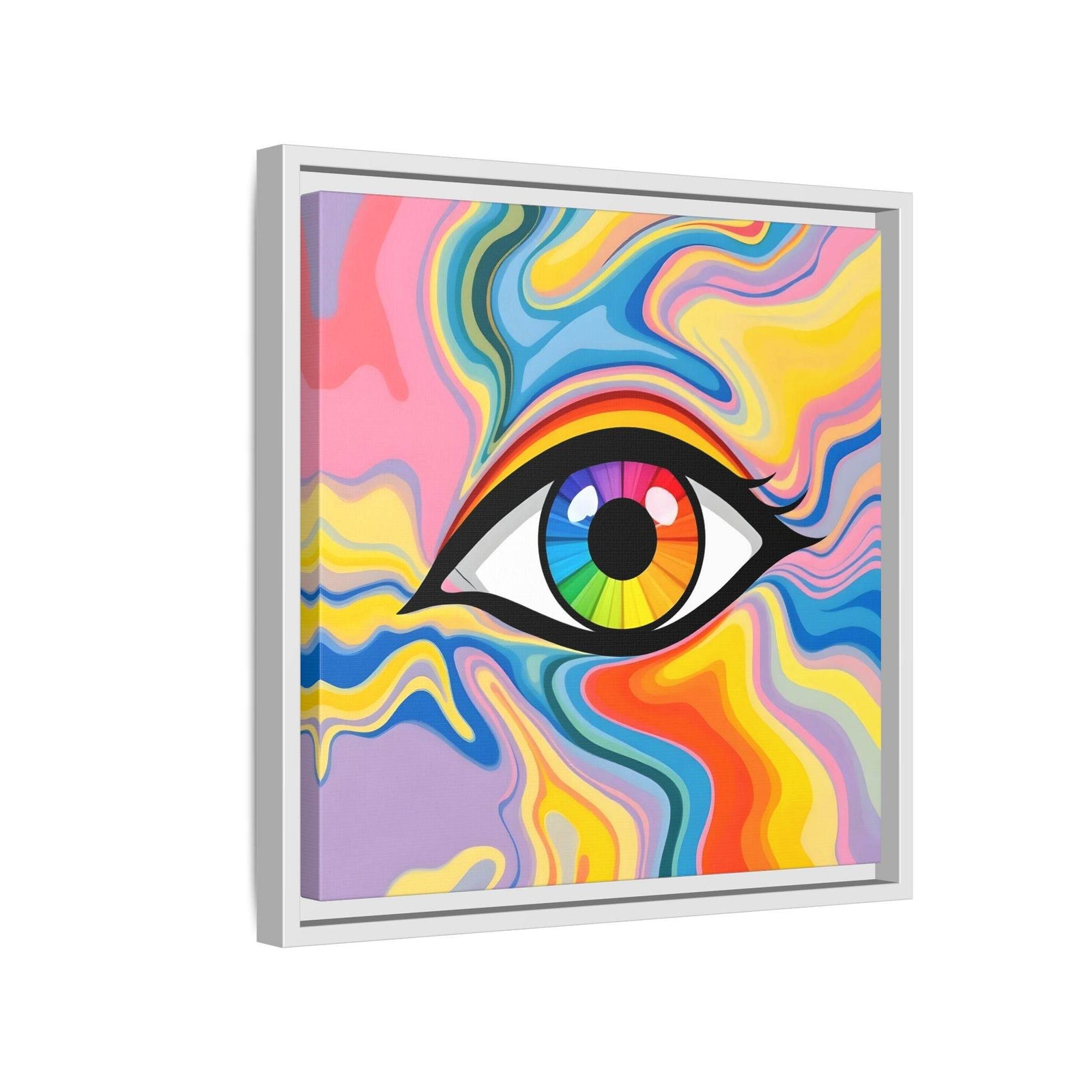 PsEyeFlow #27 - Spectrum Drift. (Matte Canvas, Framed (Multi-color)) - Highdellic