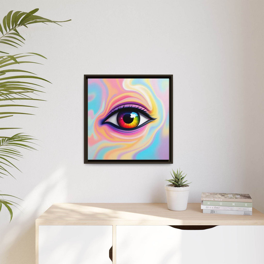 PsEyeFlow #34 – Veil of Visions on Framed Matte Canvas (multi colour) - Highdellic