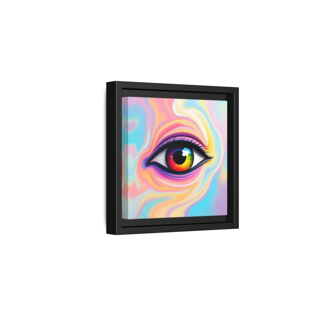 PsEyeFlow #34 – Veil of Visions on Framed Matte Canvas (multi colour) - Highdellic