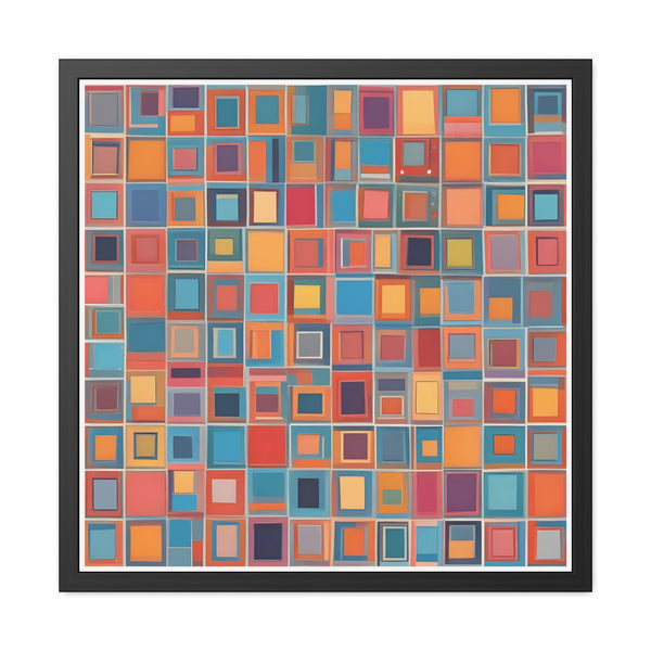 (Limited edition!) PsEyeCode #5 – Vibrance Gridlock (Framed Poster)