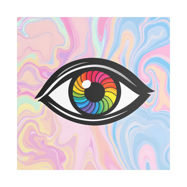 PsEyeFlow #10 - Hypnotic Spectrum (Stretched Satin Canvas)