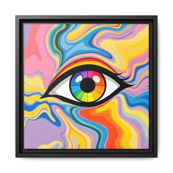 PsEyeFlow #27 - Spectrum Drift. (Matte Canvas, Framed (Multi-color)) - Highdellic