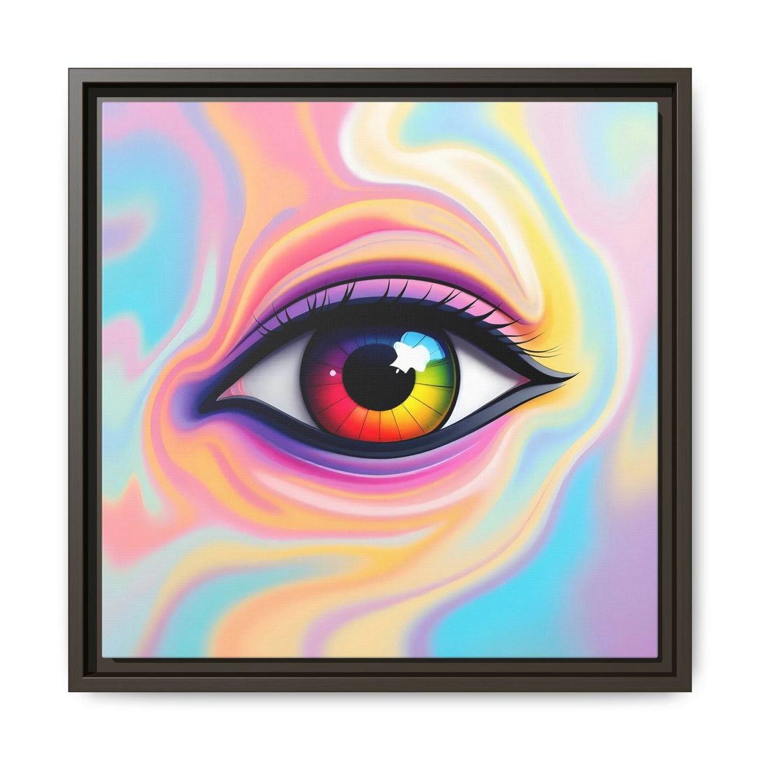 PsEyeFlow #34 – Veil of Visions on Framed Matte Canvas (multi colour) - Highdellic