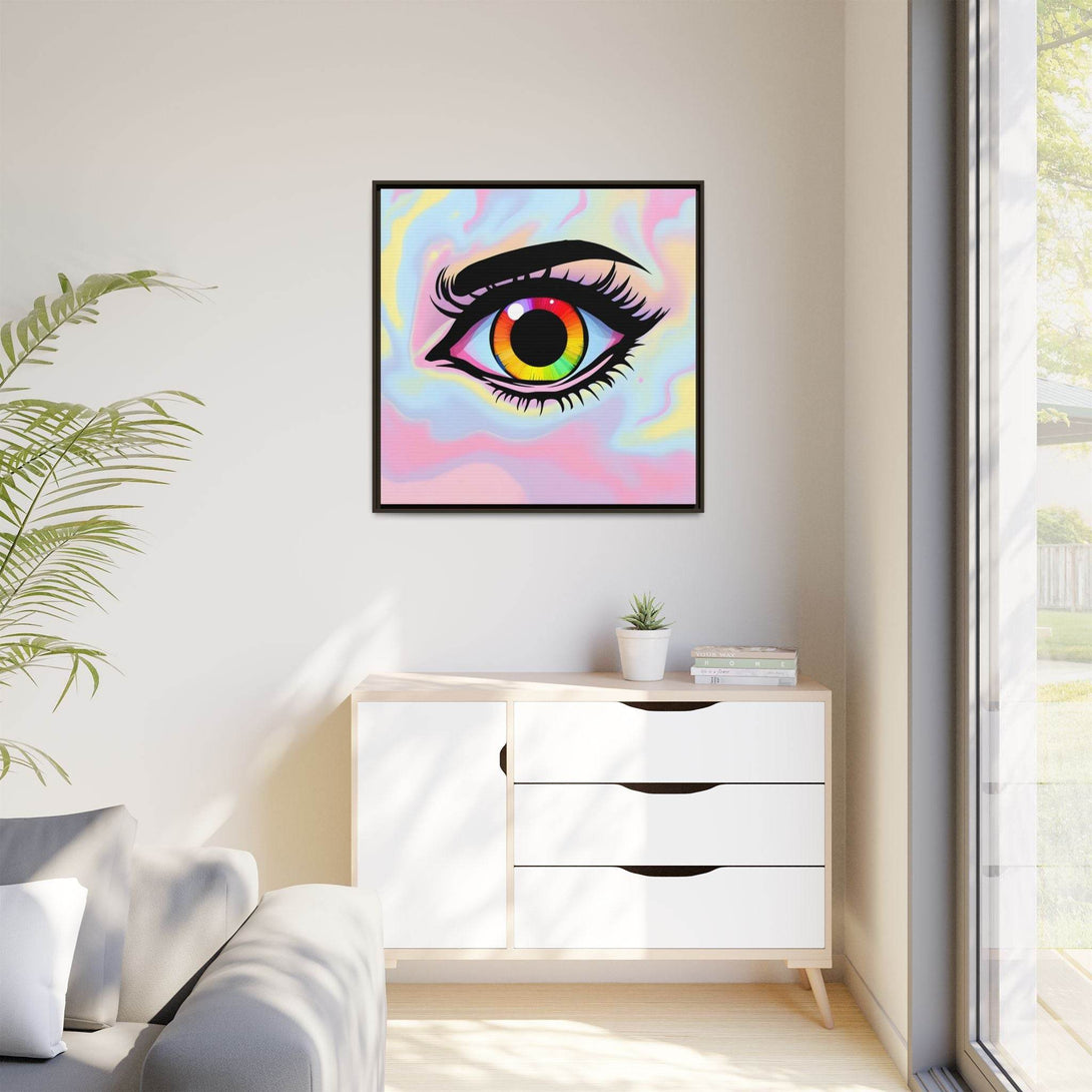 PsEyeFlow #35 - Spectrum Sentinel on Framed Matte Canvas (multi colour) - Highdellic