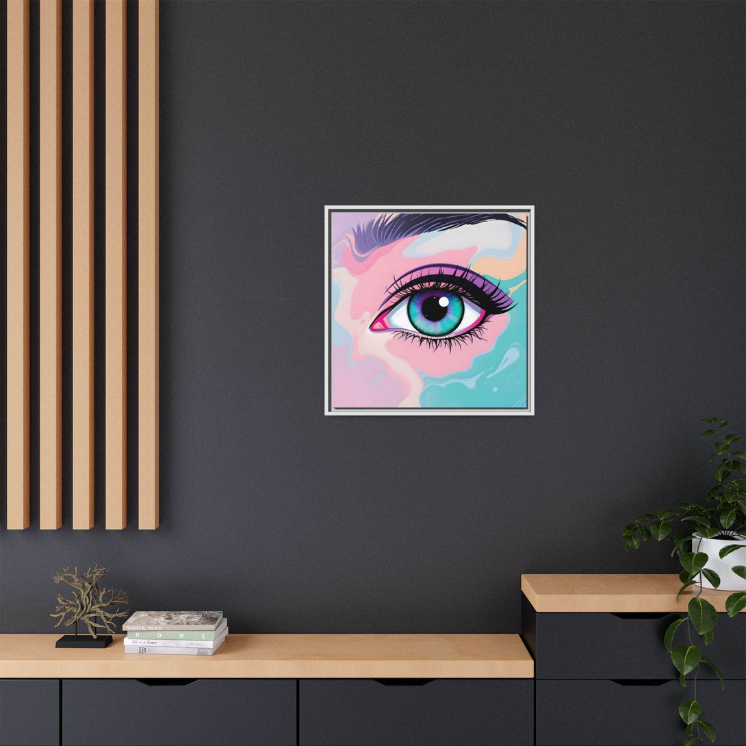 PsEyeFlow #2 – Lucid Gaze. ( Colorful Framed Matte Canvas Decor ) - Highdellic