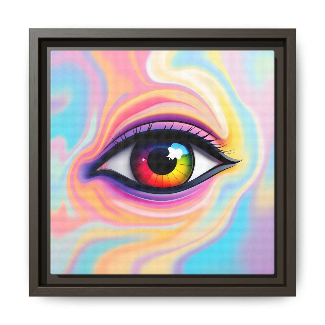 PsEyeFlow #34 – Veil of Visions on Framed Matte Canvas (multi colour) - Highdellic