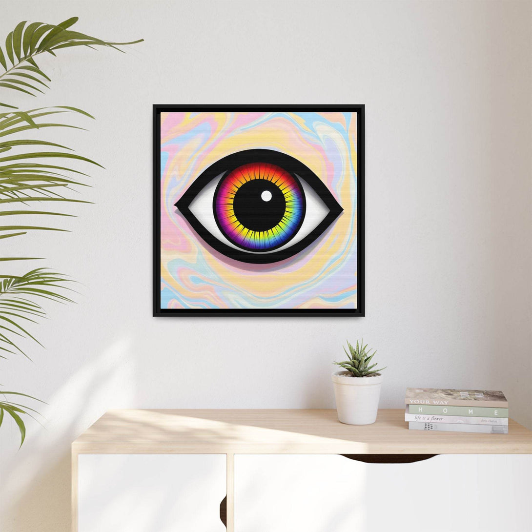 PsEyeFlow #25 - Chromatic Horizon. (Matte Canvas, Framed (Multi-color)) - Highdellic