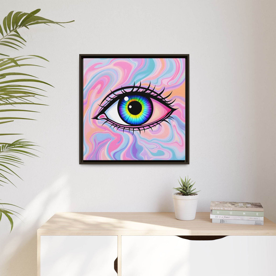 PsEyeFlow #3 – Vivid Mirage (Matte Canvas, Framed (Multi-color)) - Highdellic