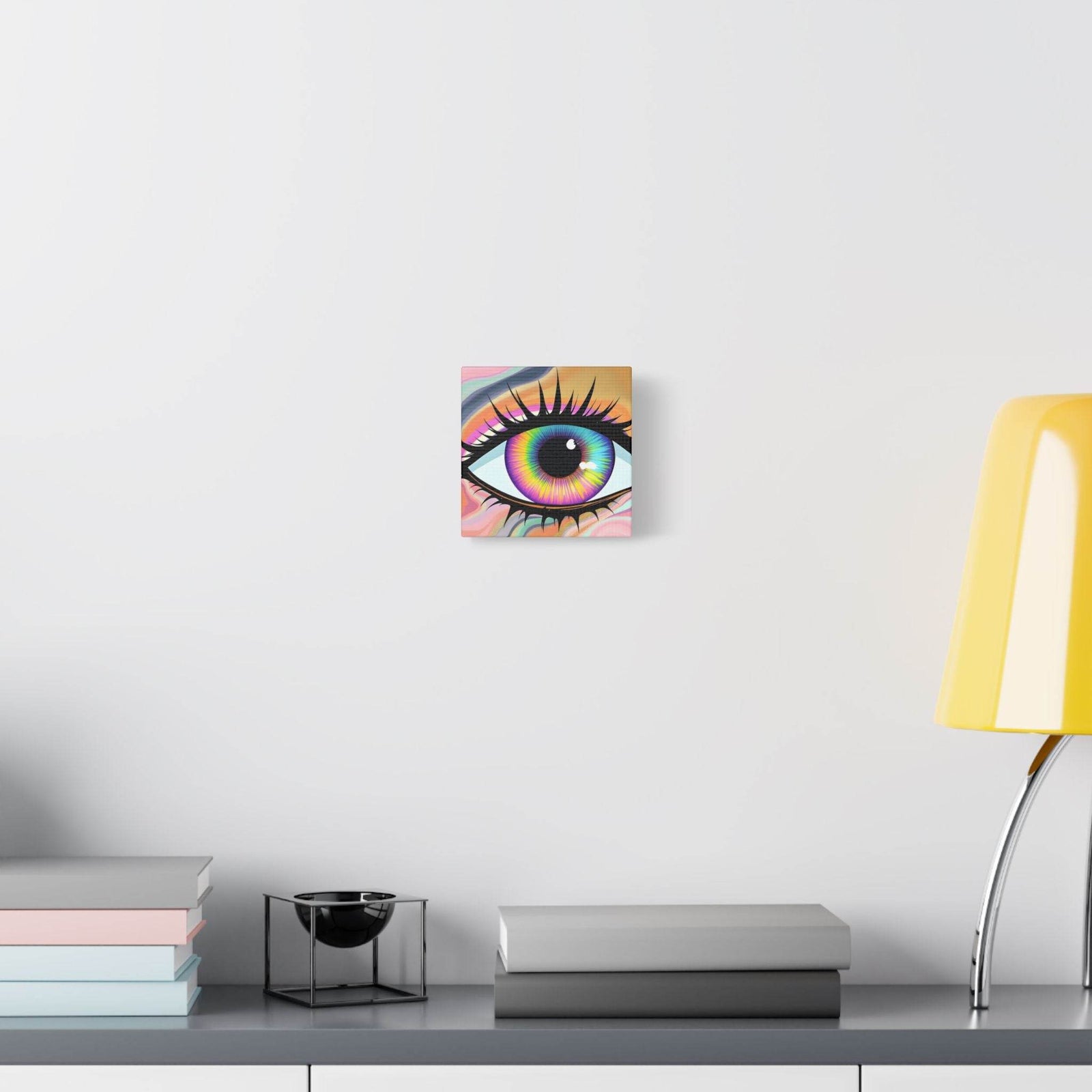 PsEyeFlow #7 - Cosmic Gaze. (Satin Canvas, Stretched) - Highdellic