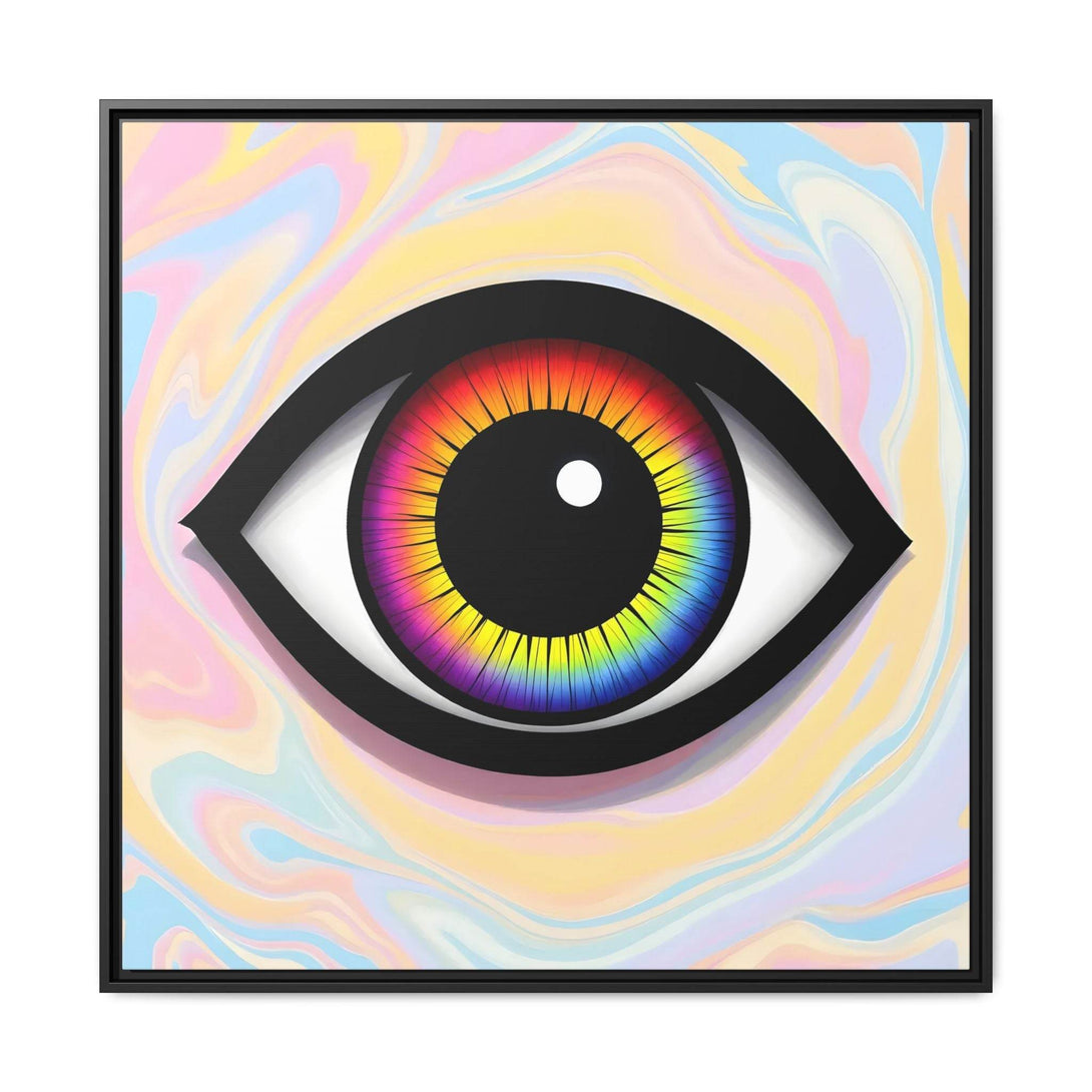 PsEyeFlow #25 - Chromatic Horizon. (Matte Canvas, Framed (Multi-color)) - Highdellic