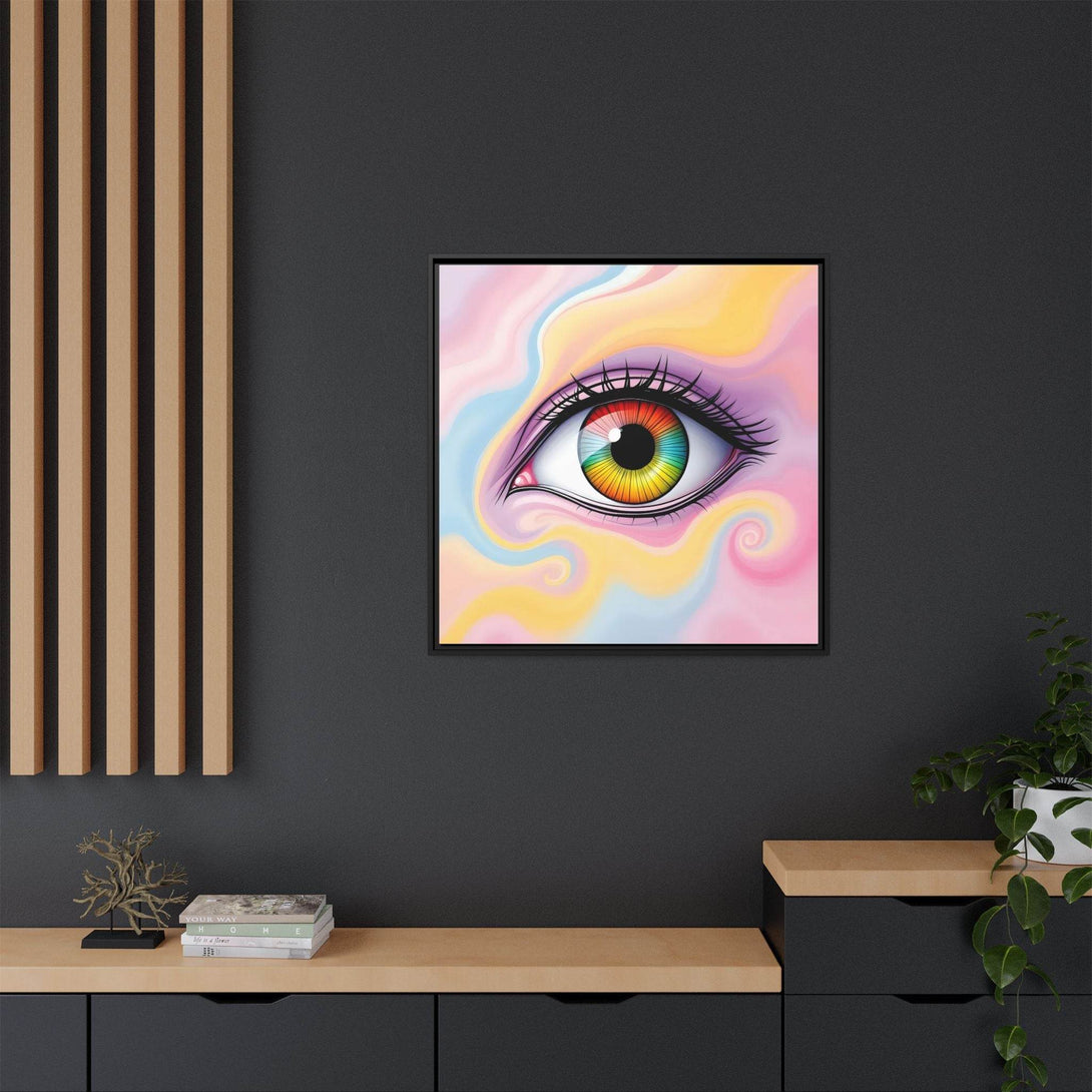 PsEyeFlow #36 – The Whispering Spiral on Framed Matte Canvas - Highdellic