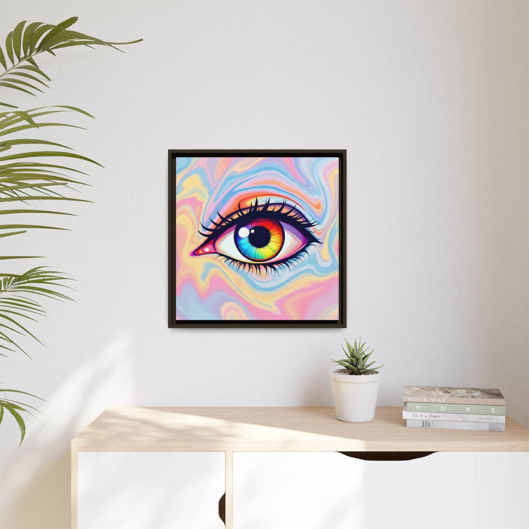 PsEyeFlow #20 - Dreamwave Vision. ( Colorful Framed Matte Canvas Decor ) - Highdellic