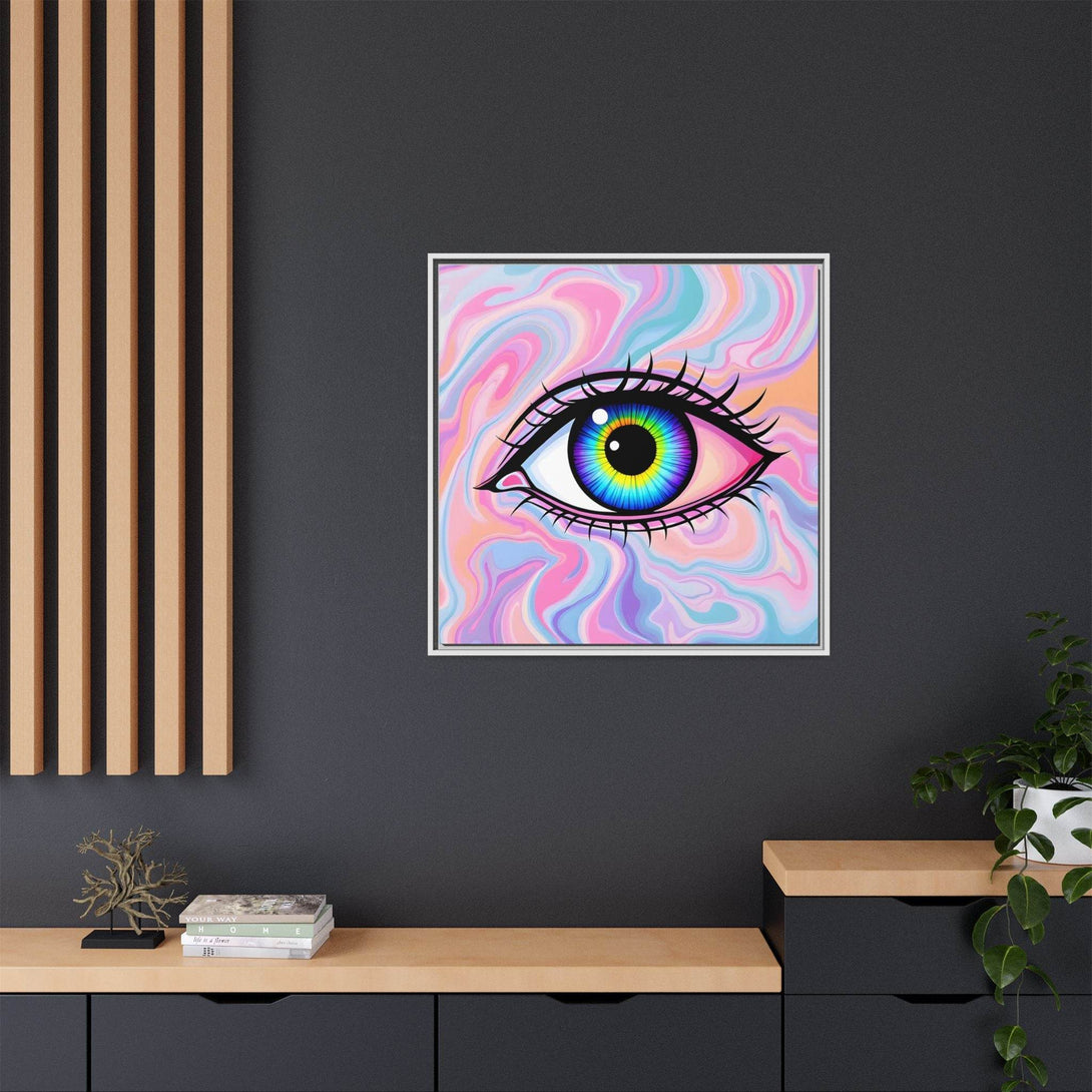 PsEyeFlow #3 – Vivid Mirage (Matte Canvas, Framed (Multi-color)) - Highdellic